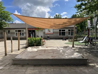 Plein vanaf zandbak