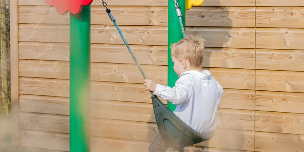a child on a swing