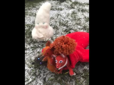 Tummetot Want in de sneeuw