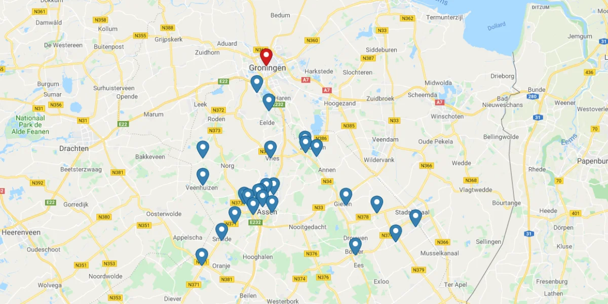 A close up of a map